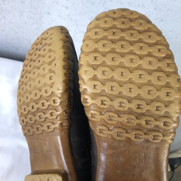 LL Bean Maine Hunting Shoe Boots Mens Size 8 Tan Brown Leather Duck Made USA - Picture 10 of 16